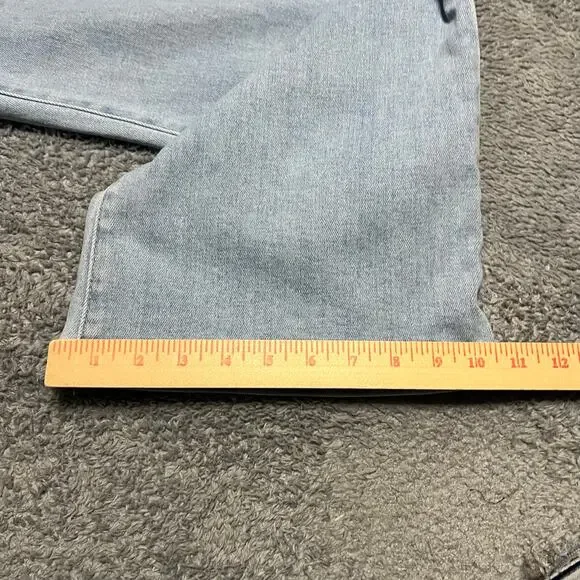 Just Black Denim Jeans Womens 26 (27x32) High Rise Wide Leg Light Wash Blue - Picture 10 of 11